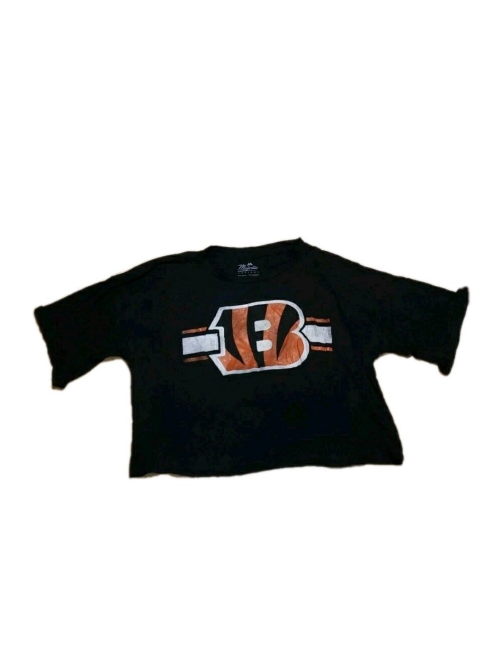 Cincinnati Bengals Crop Stretch Ladies M Burrow #9 Majestic Slightly Oversized